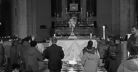 Le temps de louange et d’adoration après la mission « Crêpes », 3 février 2024, Collégiale Saint-Aignan