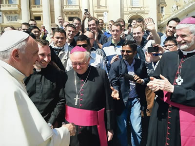 le Pape François avec les séminaristes